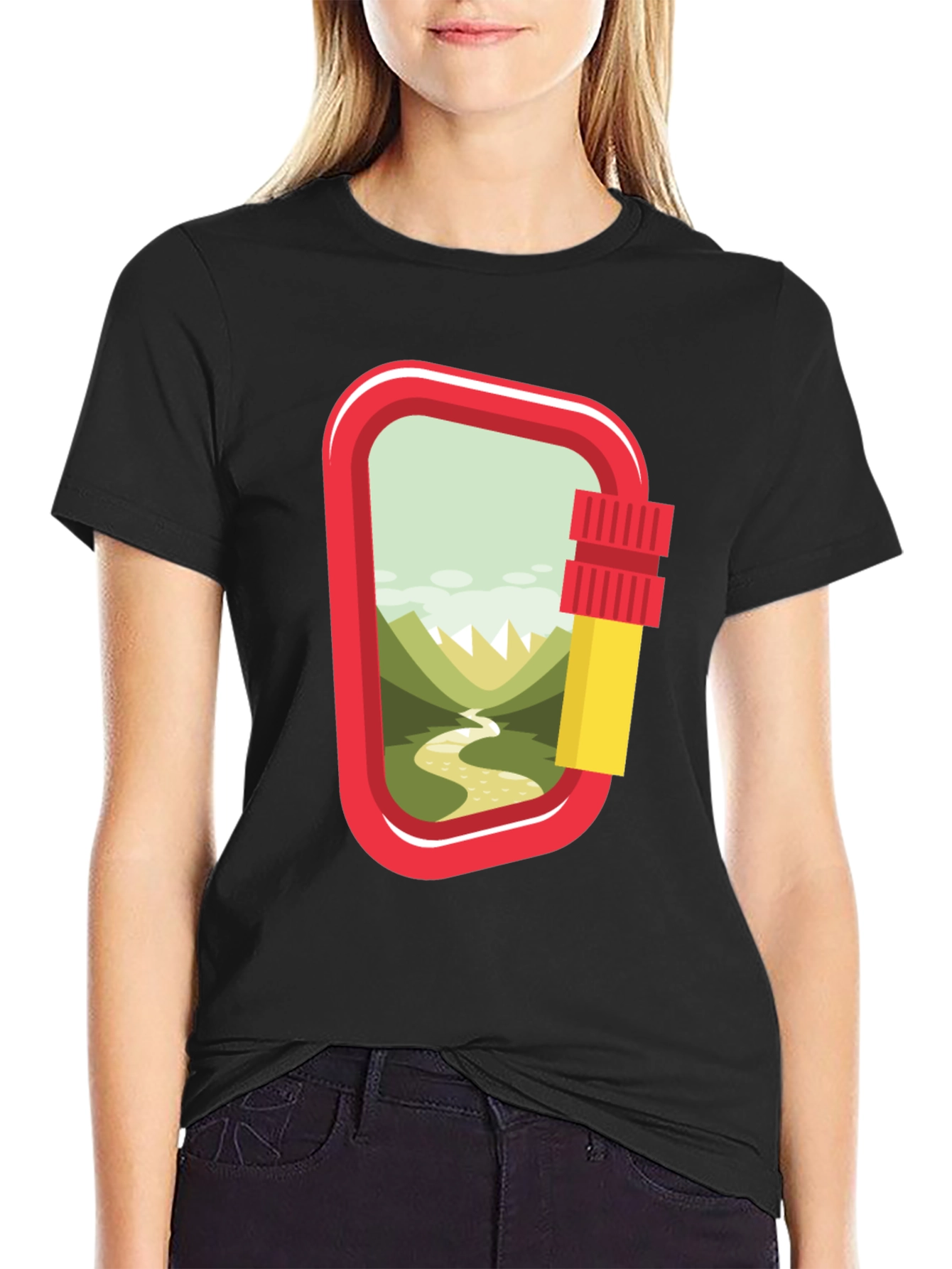Carabiner Landscape Graphic T-Shirt - Adventure Ready