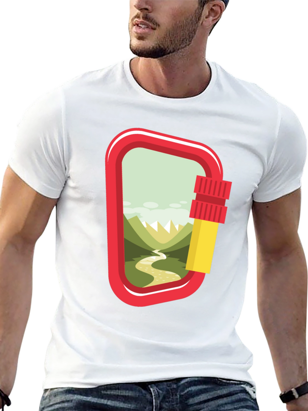Carabiner Landscape Graphic T-Shirt - Adventure Ready