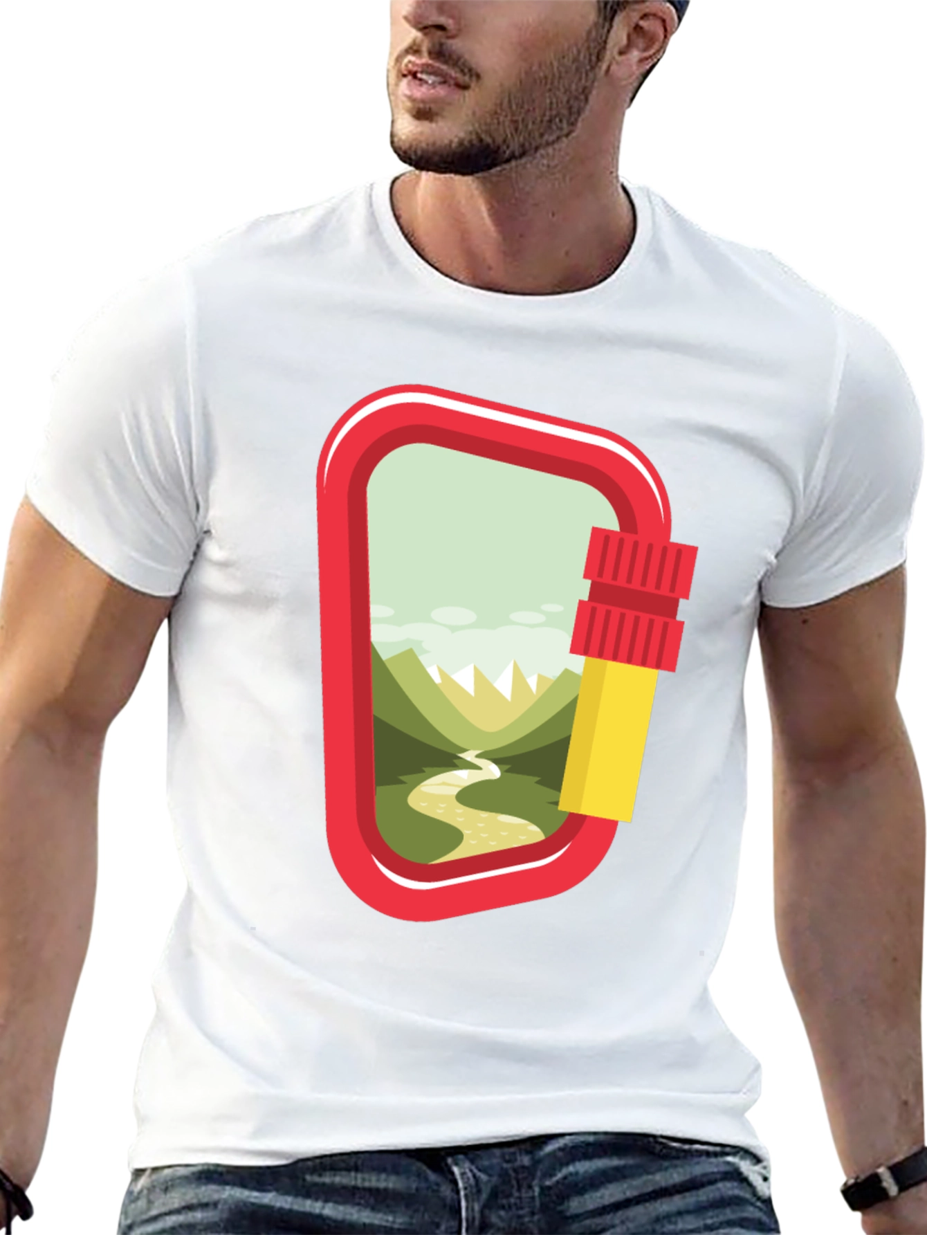 Carabiner Landscape Graphic T-Shirt - Adventure Ready