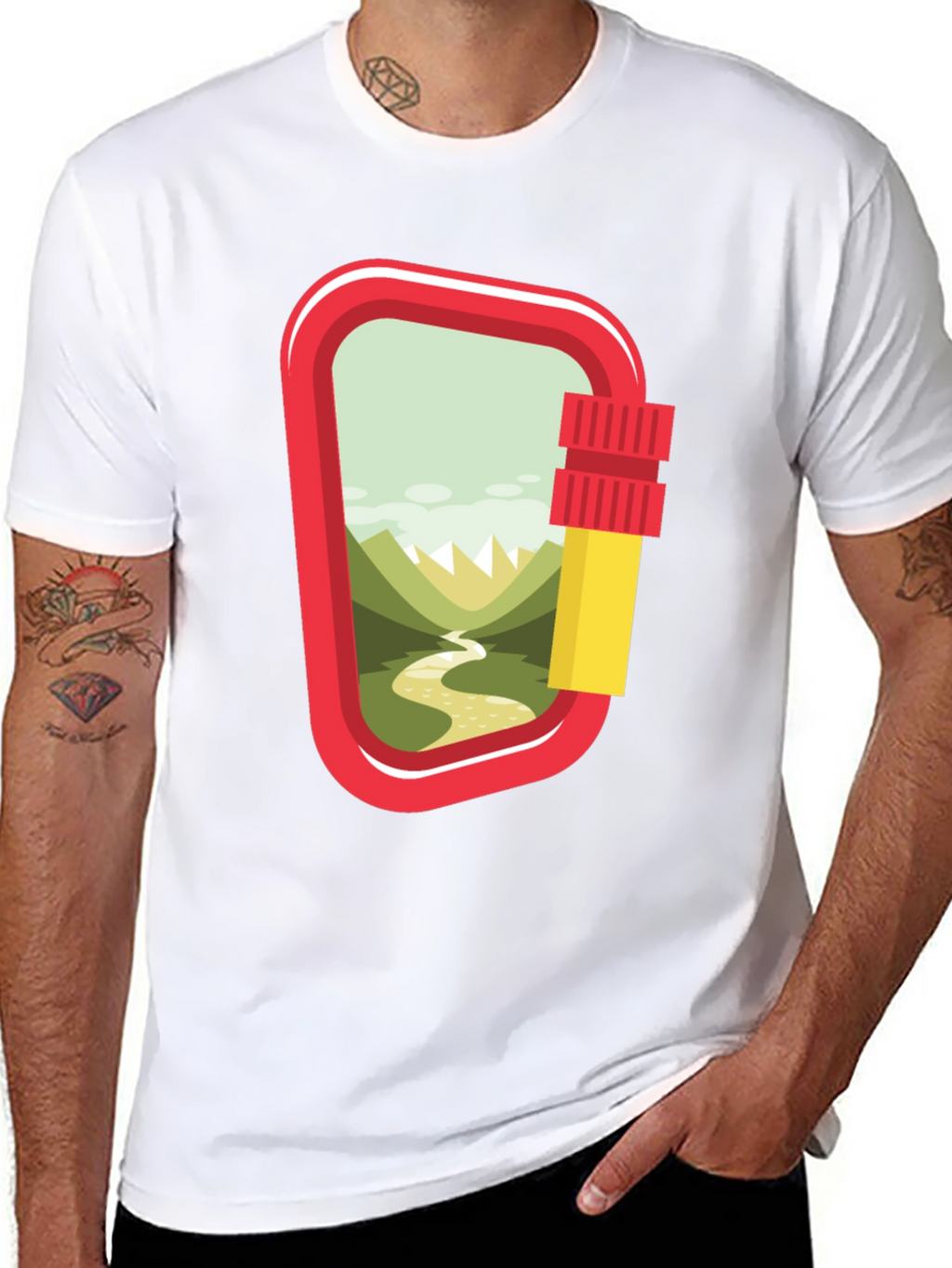Carabiner Landscape Graphic T-Shirt - Adventure Ready