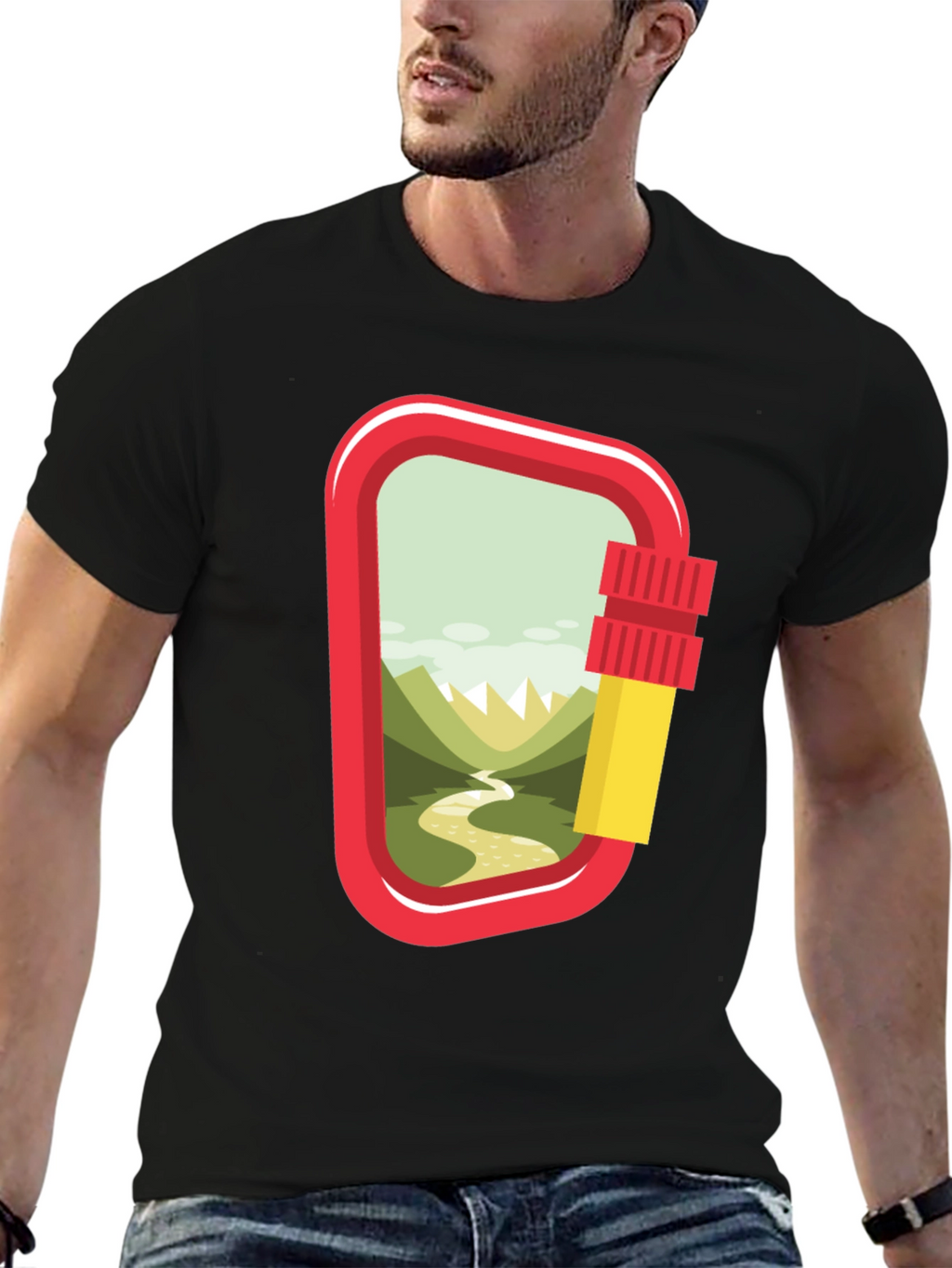 Carabiner Landscape Graphic T-Shirt - Adventure Ready