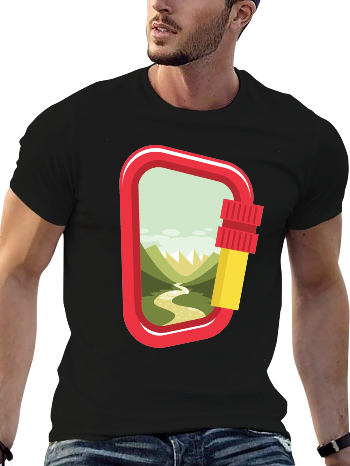Carabiner Landscape Graphic T-Shirt - Adventure Ready
