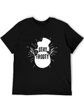 Stay Frosty Snowman Graphic Tee - Black Cotton T-Shirt