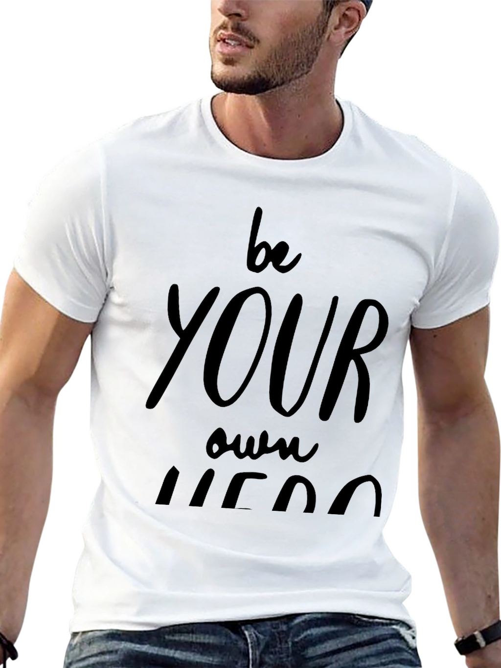 Be Your Own Hero Black Graphic Tee