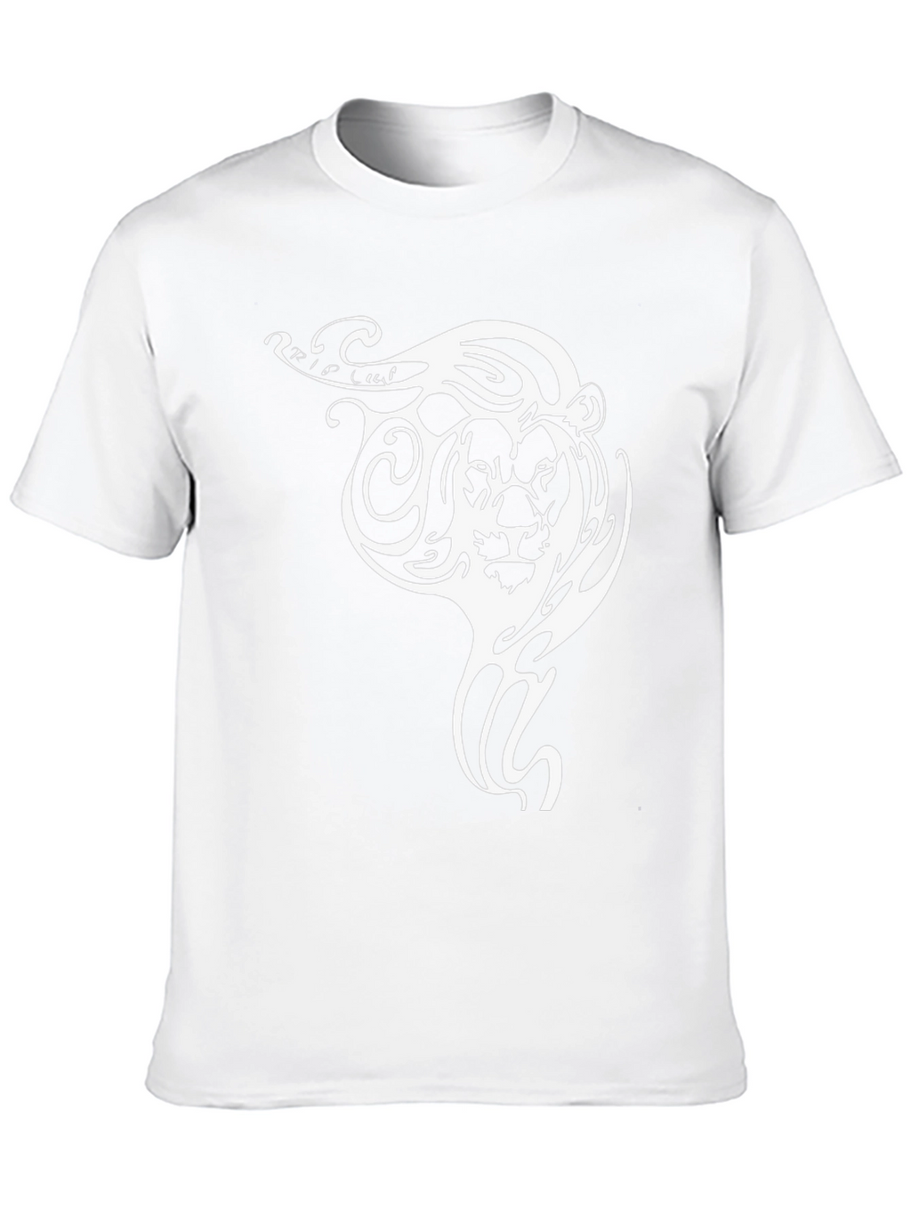 Lion Tribal Tattoo Graphic T-Shirt - Black