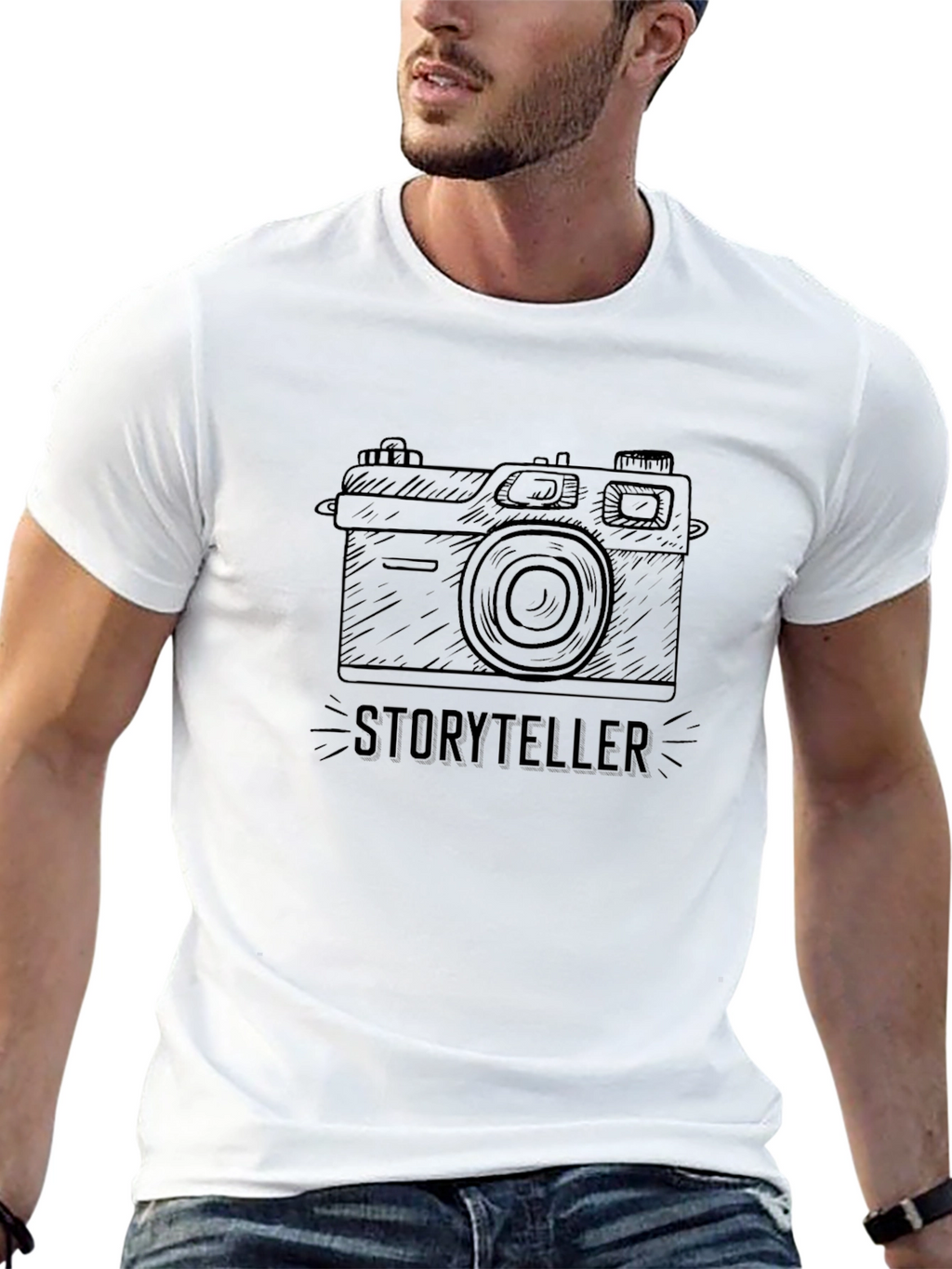 Storyteller Camera Graphic Tee - Black