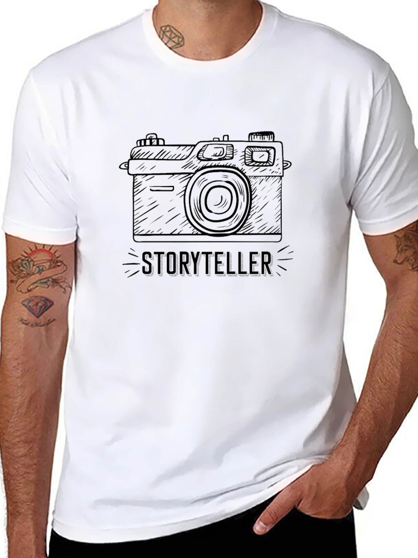 Storyteller Camera Graphic Tee - Black