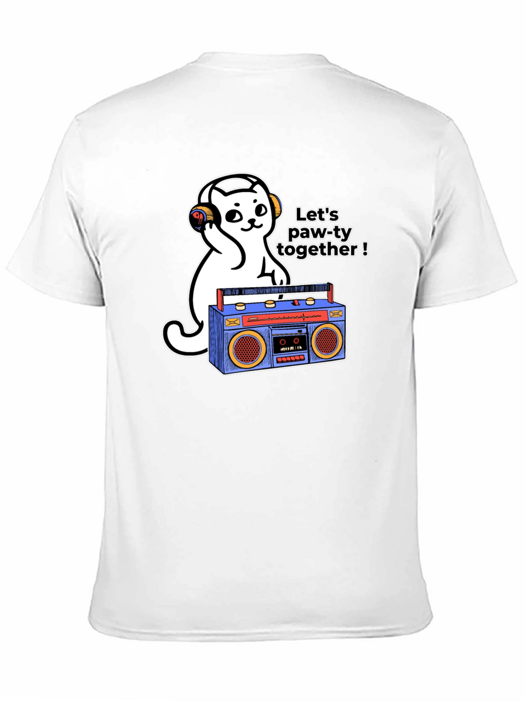 Lets Paw-ty Together Cat Graphic T-Shirt