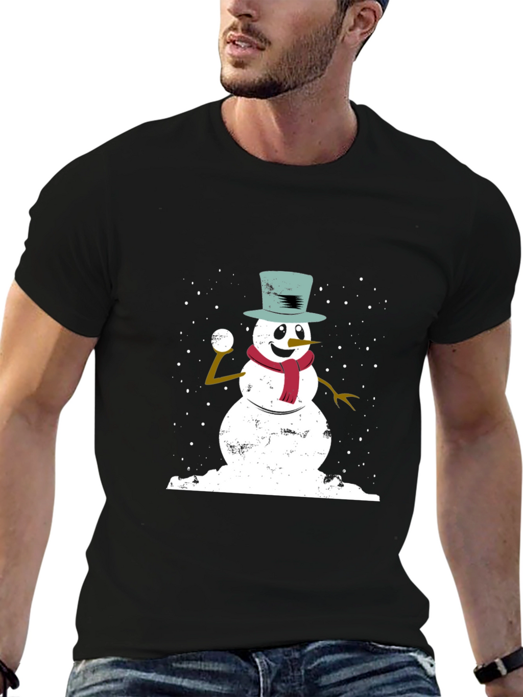 Snowman Graphic Tee - Winter Holiday T-Shirt