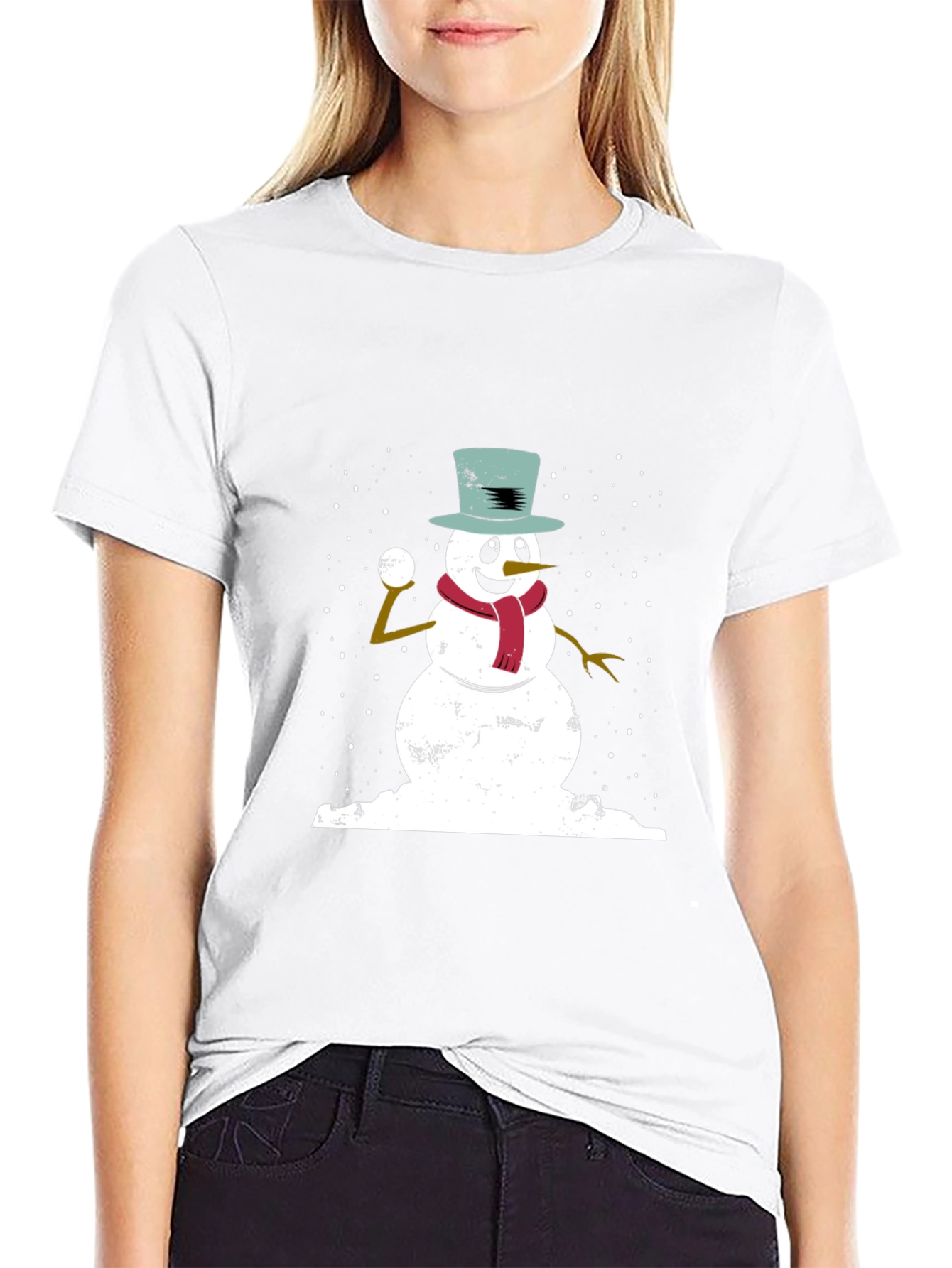 Snowman Graphic Tee - Winter Holiday T-Shirt