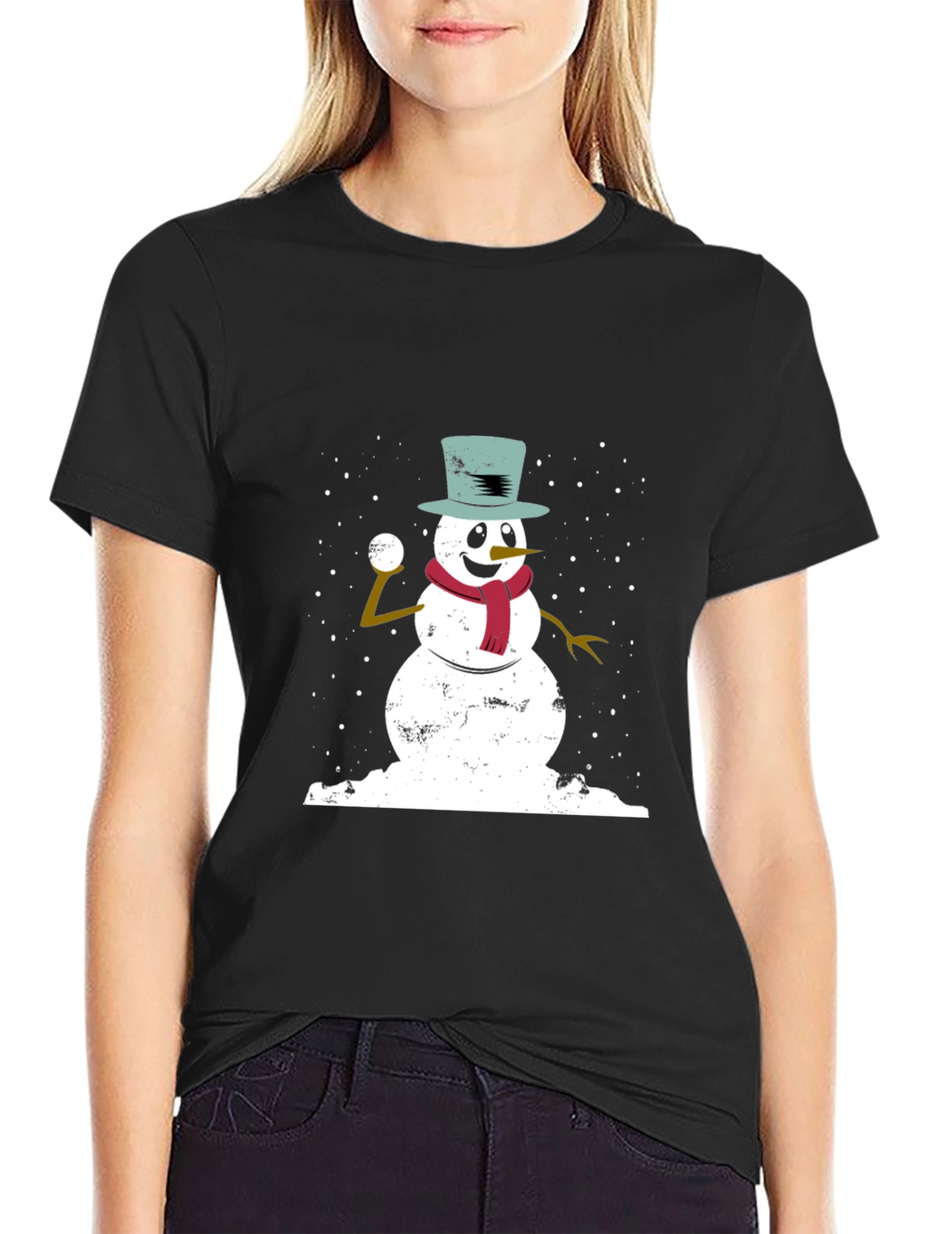 Snowman Graphic Tee - Winter Holiday T-Shirt