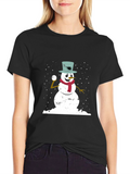 Snowman Graphic Tee - Winter Holiday T-Shirt