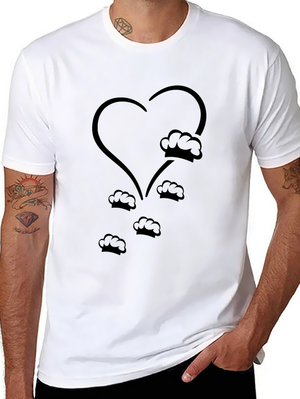 Chefs Heart T-Shirt - Culinary Love