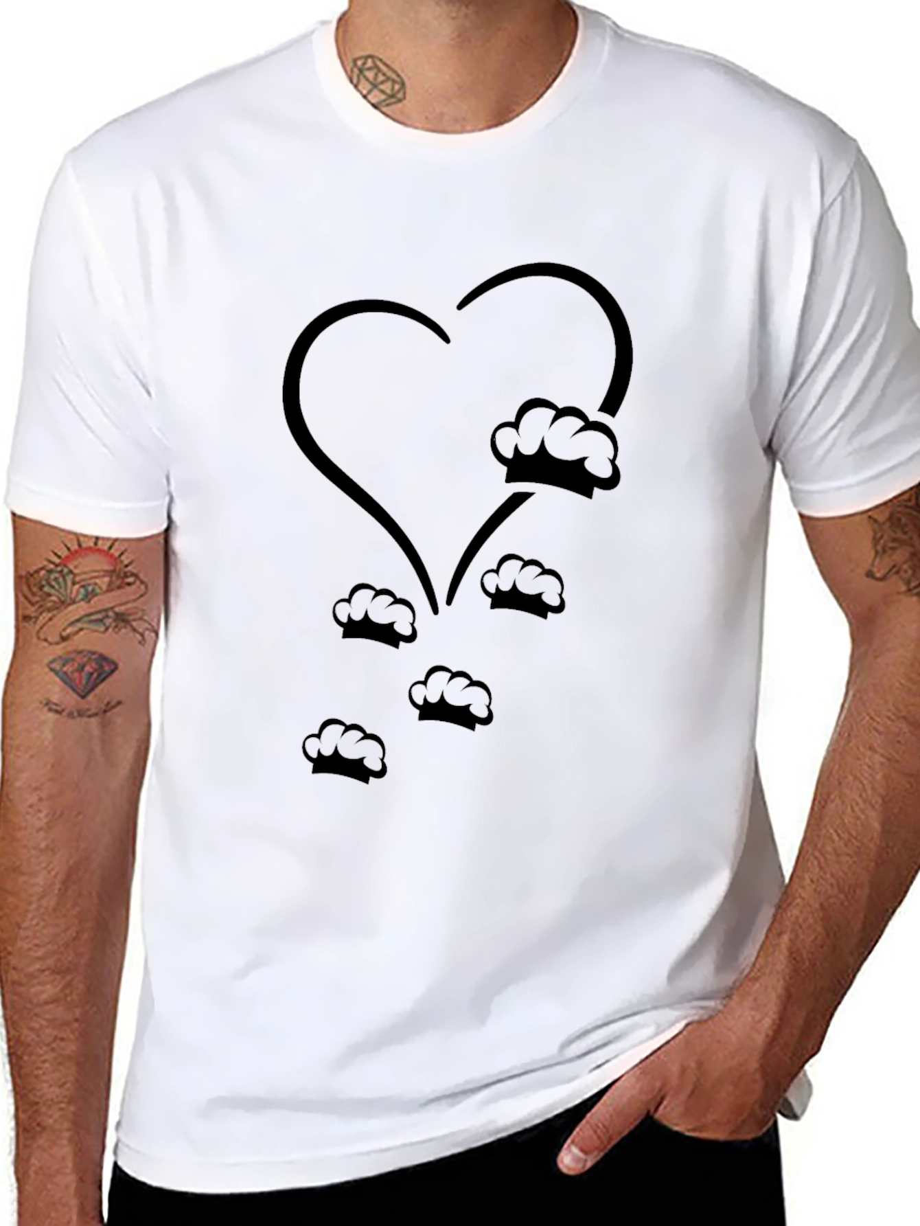 Chefs Heart T-Shirt - Culinary Love