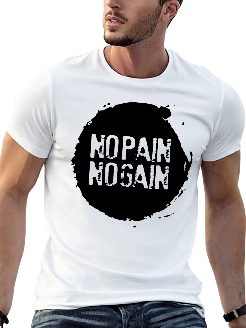 No Pain No Gain Black Graphic Tee