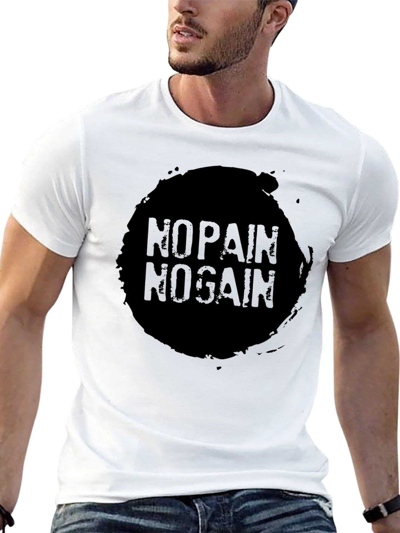No Pain No Gain Black Graphic Tee