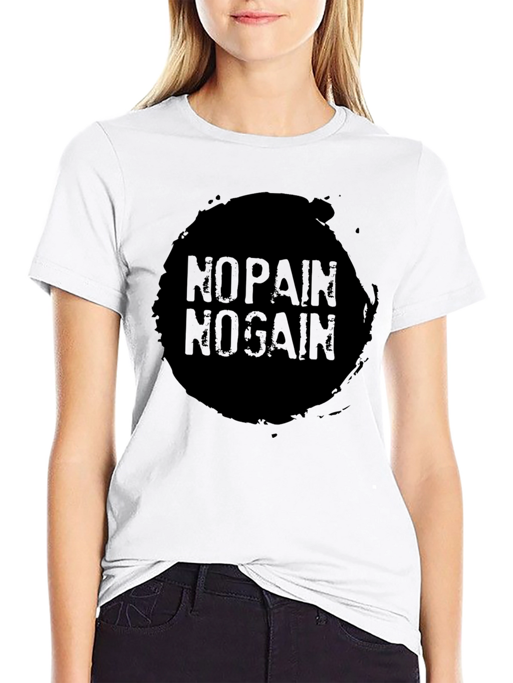 No Pain No Gain Black Graphic Tee