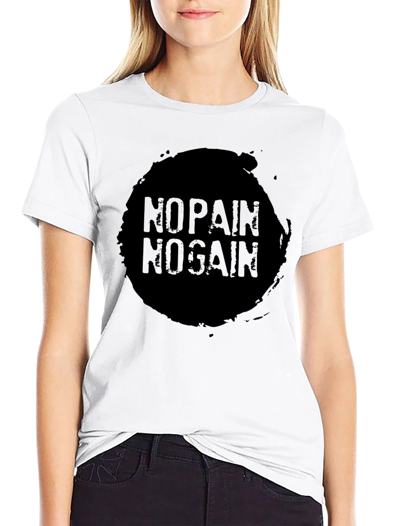 No Pain No Gain Black Graphic Tee