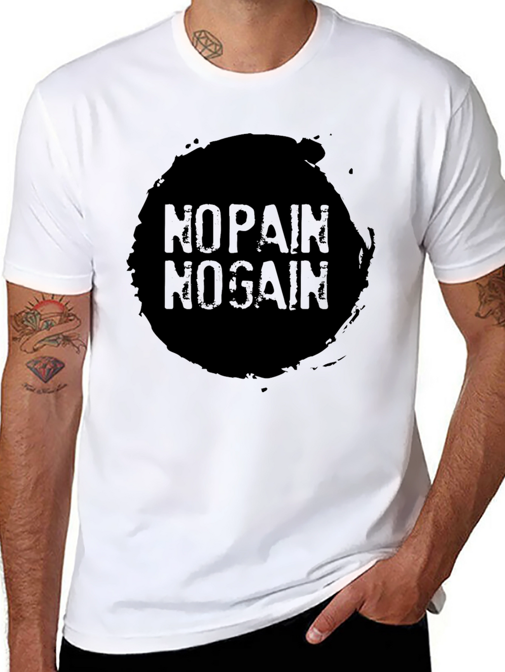 No Pain No Gain Black Graphic Tee