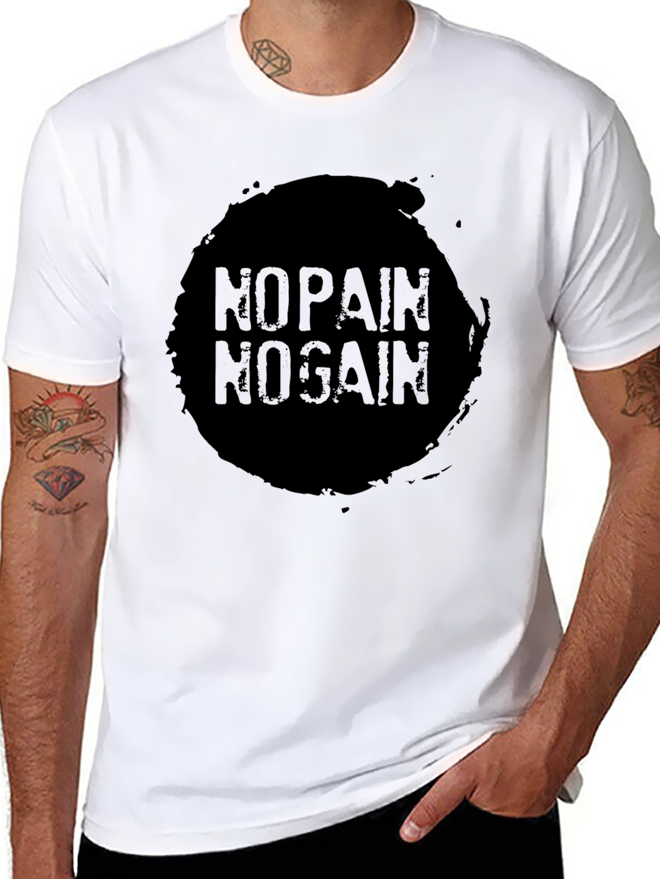 No Pain No Gain Black Graphic Tee
