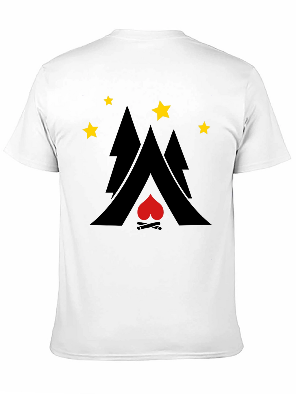 Campfire Heart Graphic Tee - Adventure Style