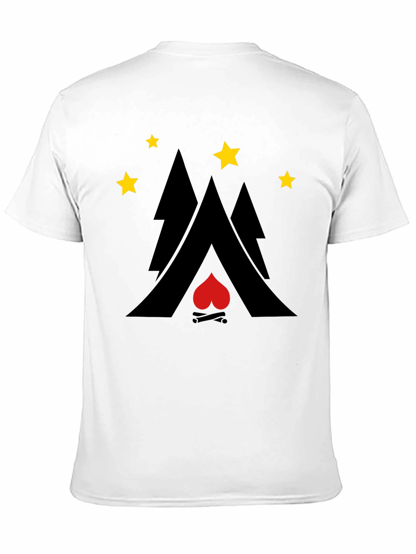 Campfire Heart Graphic Tee - Adventure Style