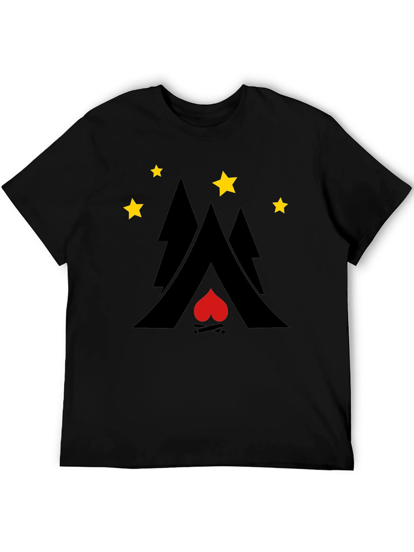 Campfire Heart Graphic Tee - Adventure Style