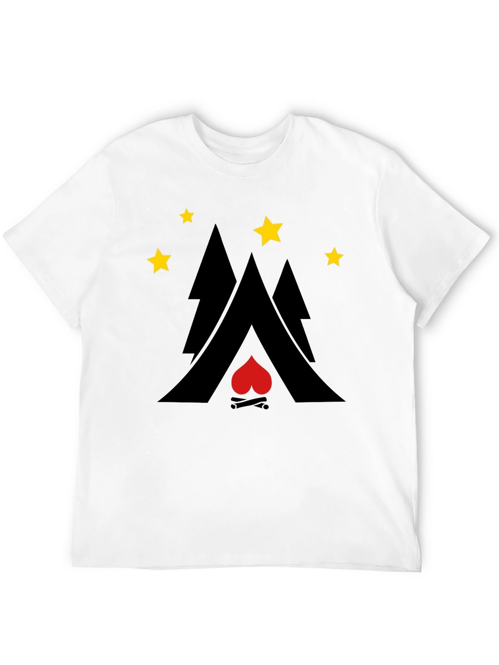 Campfire Heart Graphic Tee - Adventure Style