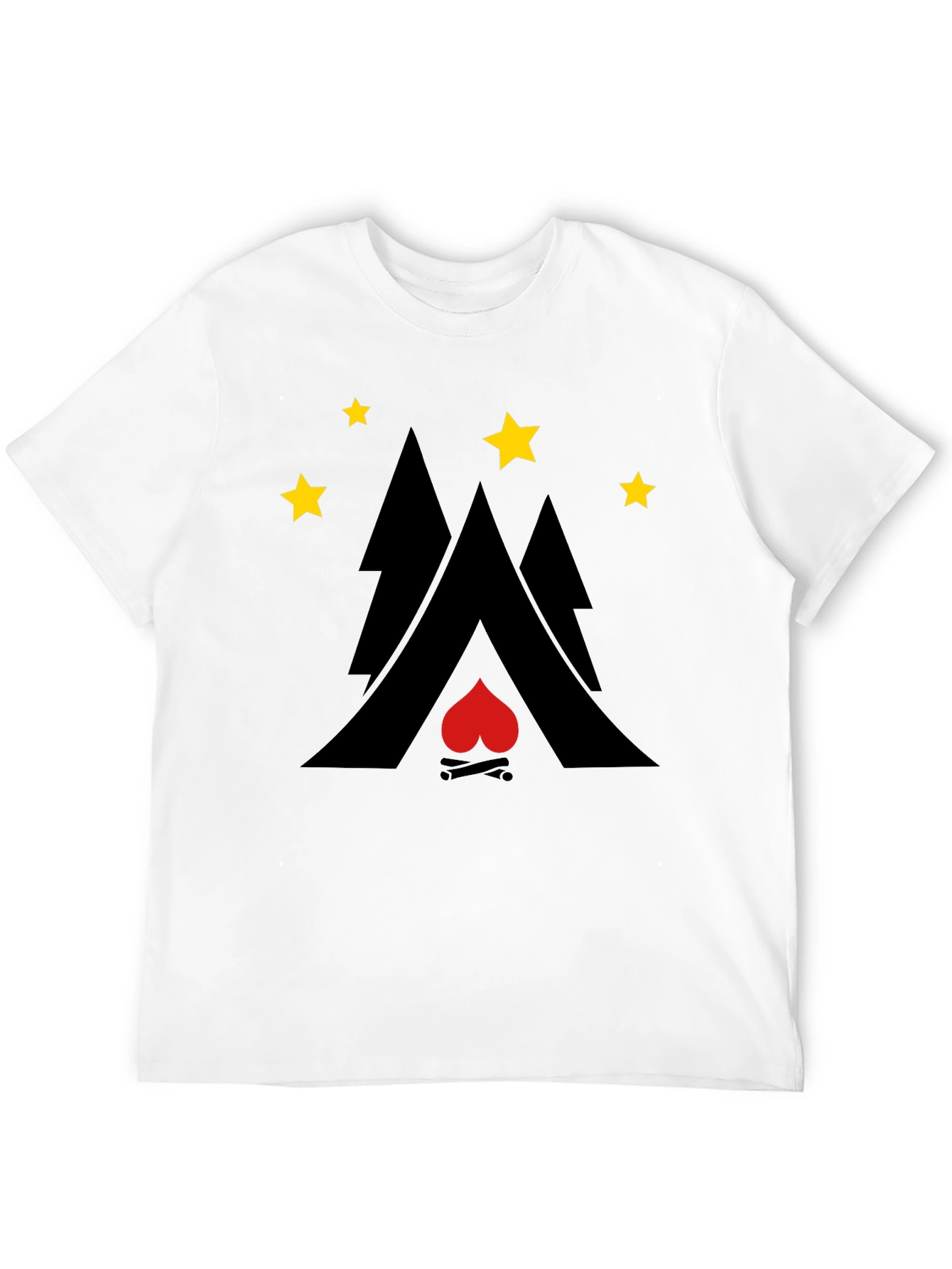 Campfire Heart Graphic Tee - Adventure Style