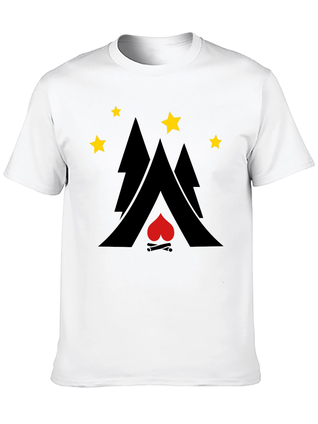 Campfire Heart Graphic Tee - Adventure Style