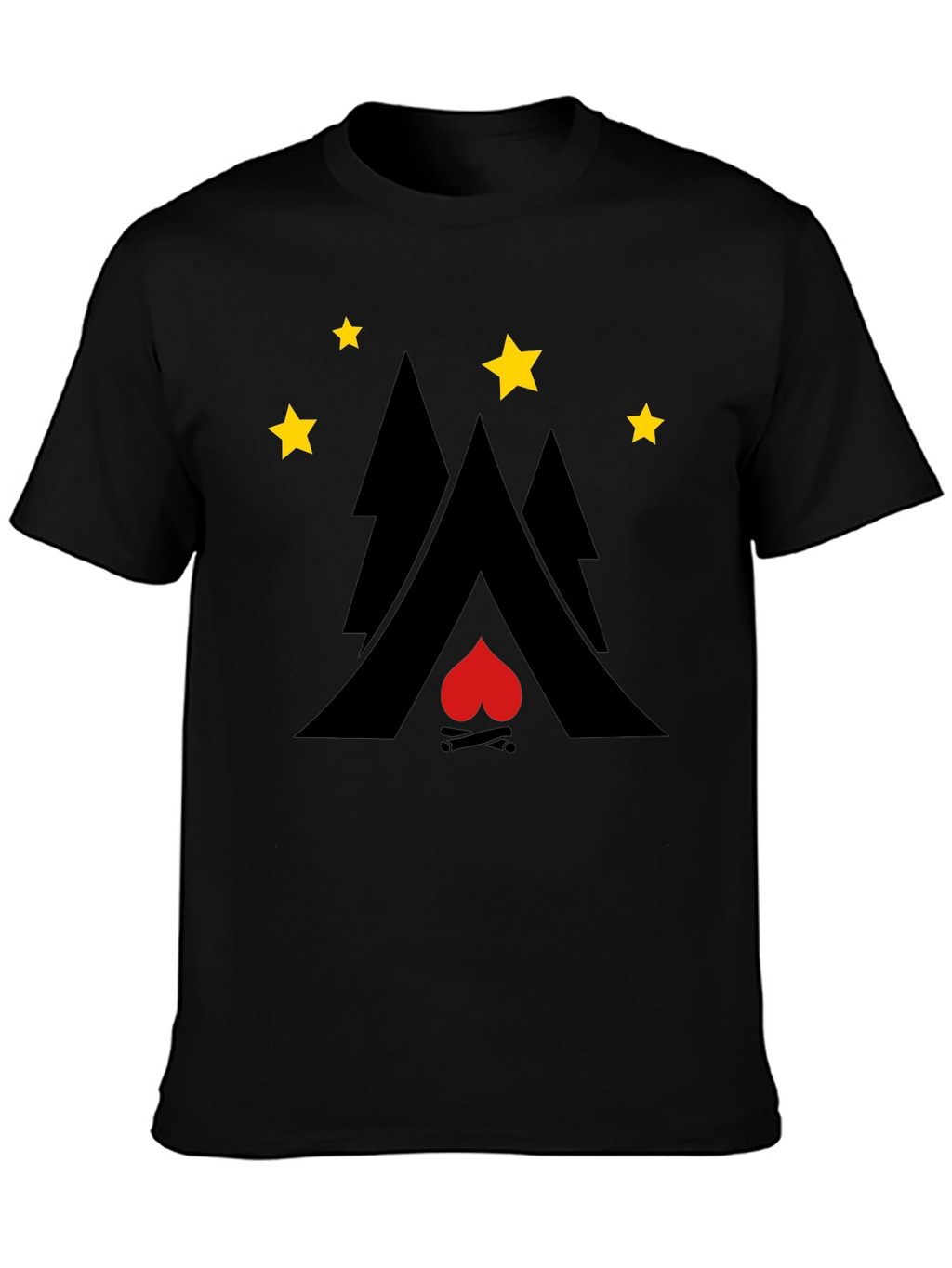 Campfire Heart Graphic Tee - Adventure Style