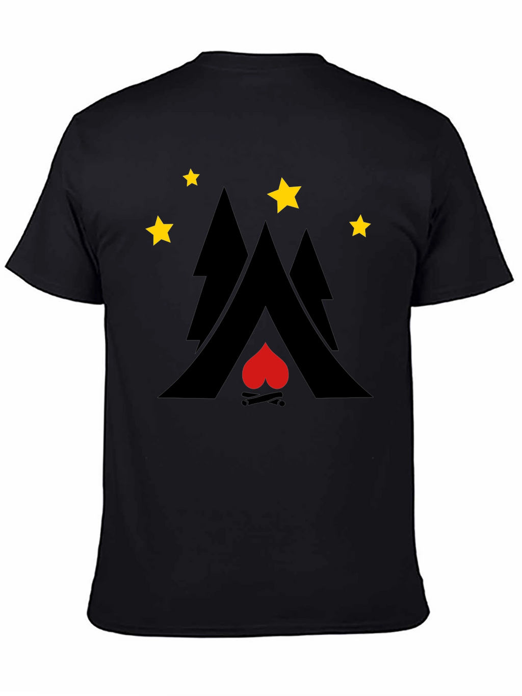 Campfire Heart Graphic Tee - Adventure Style