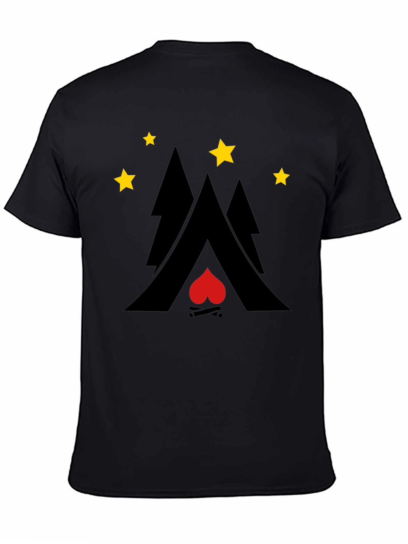 Campfire Heart Graphic Tee - Adventure Style