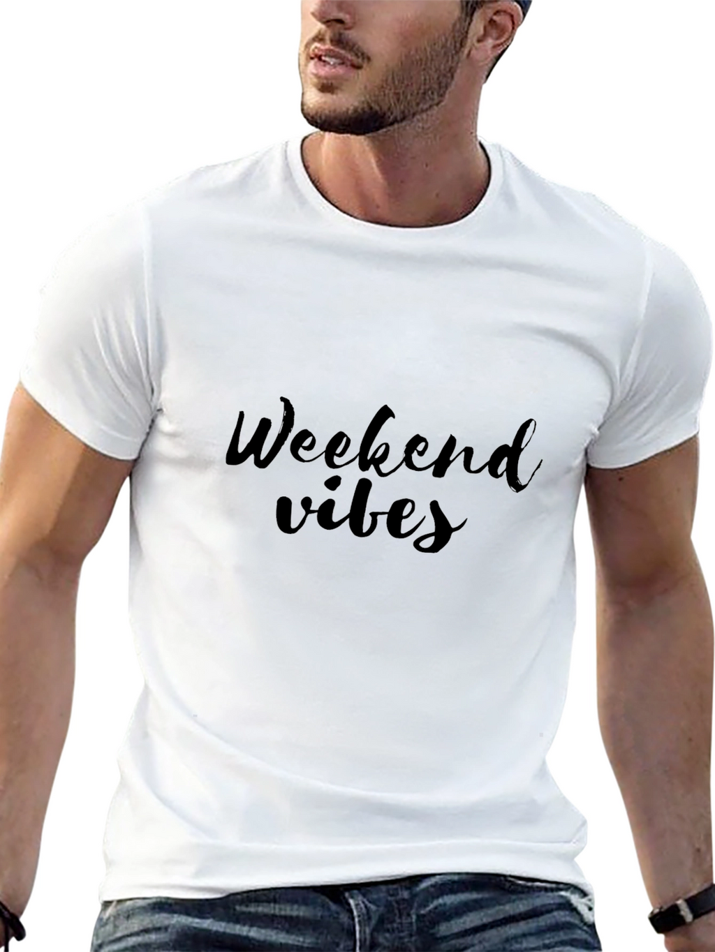 Weekend Vibes Black Graphic Tee