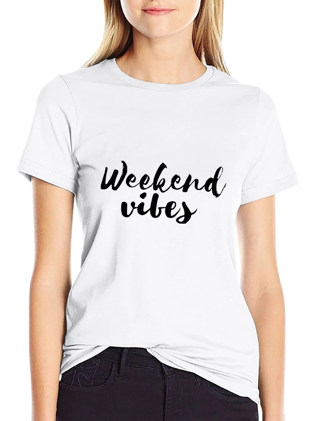Weekend Vibes Black Graphic Tee