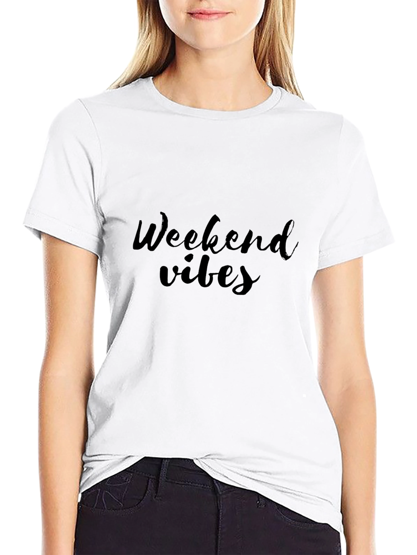 Weekend Vibes Black Graphic Tee