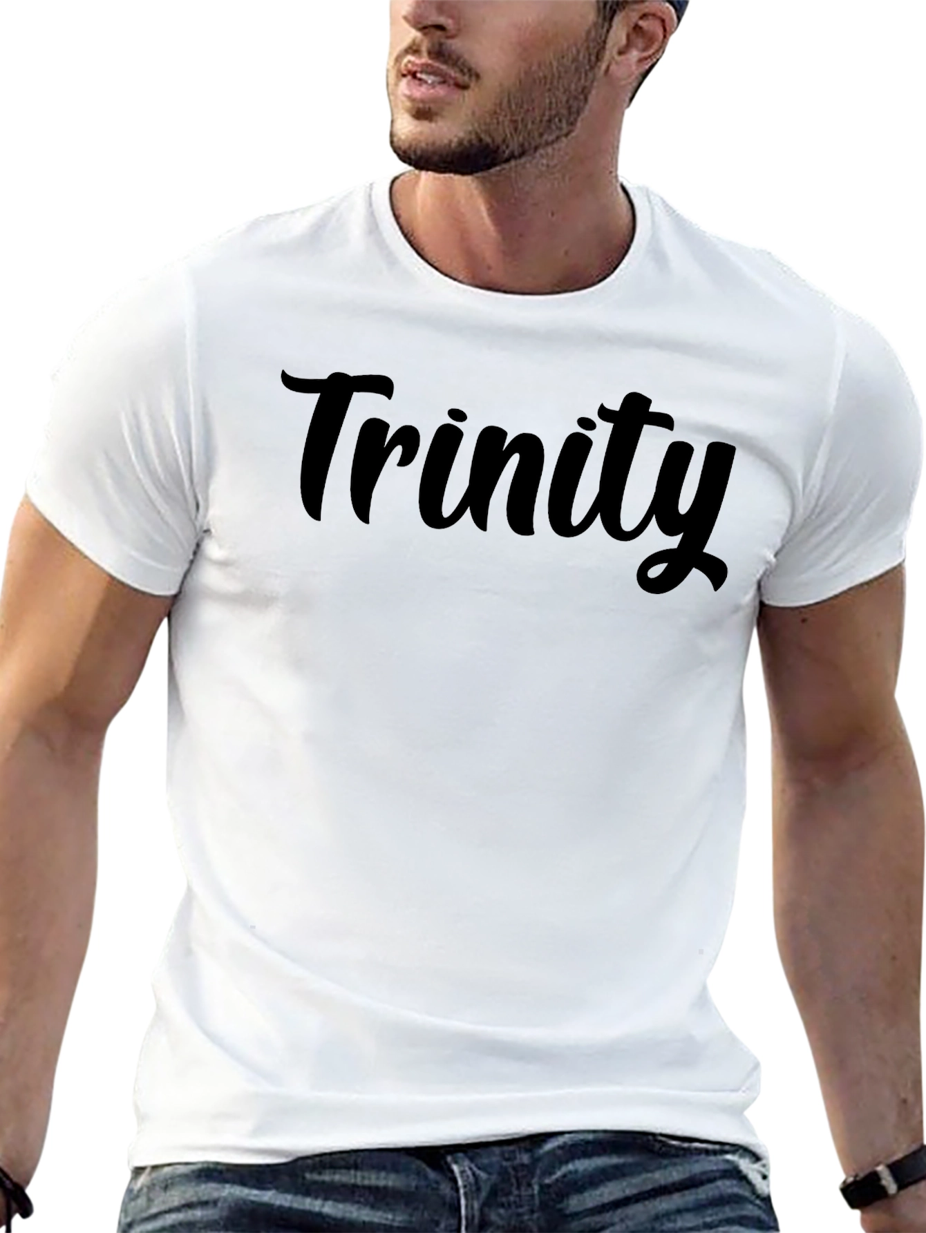 Trinity Black Graphic T-Shirt - Casual Comfort