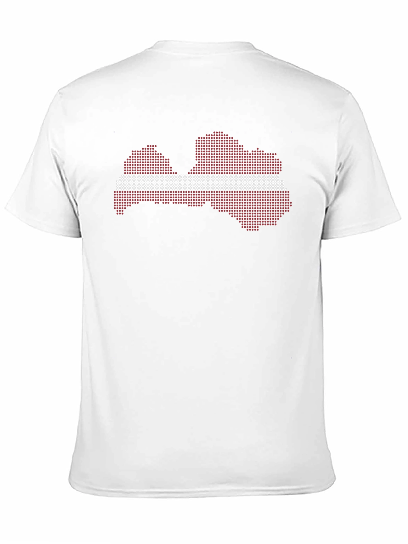 Latvia Flag Map T-Shirt - Black Crew Neck Tee