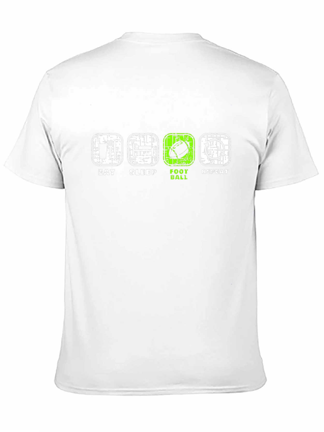 Eat Sleep Football Repeat Black T-Shirt