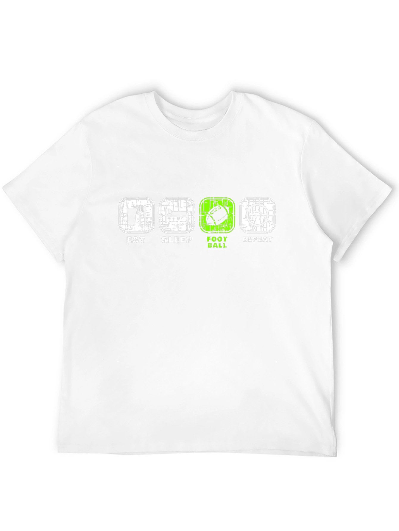 Eat Sleep Football Repeat Black T-Shirt