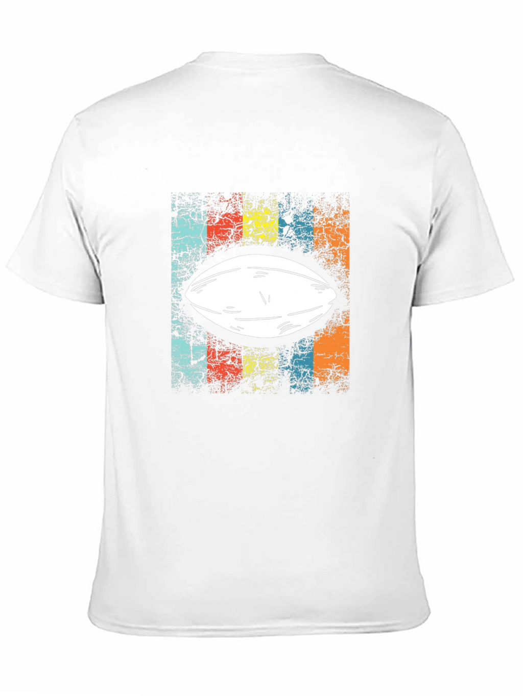 Retro Football T-Shirt - Black Tee