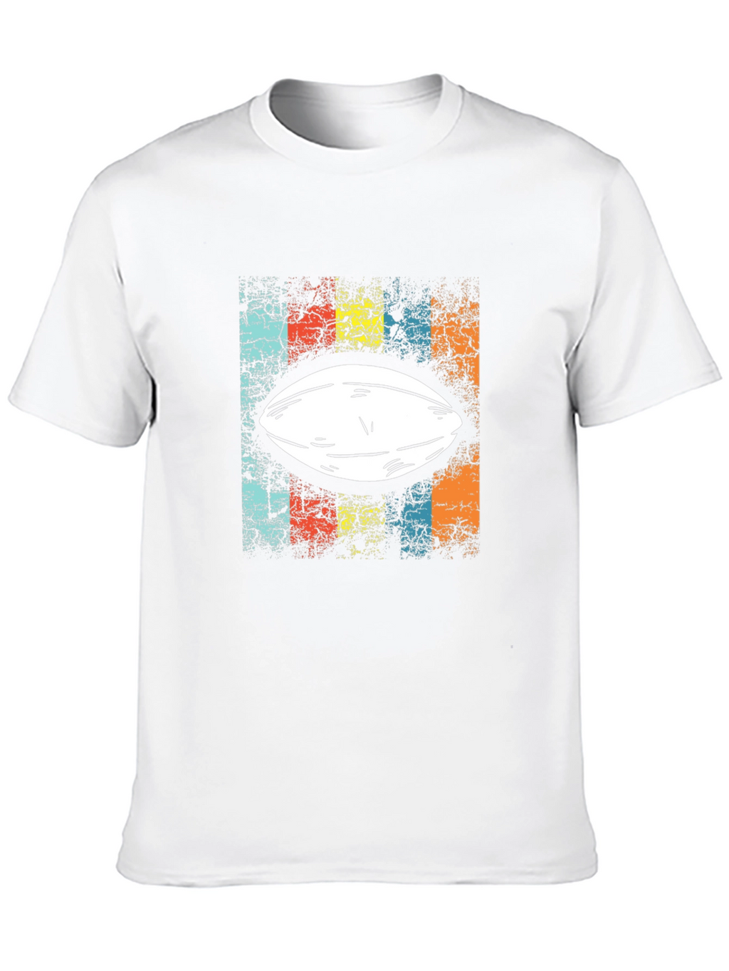 Retro Football T-Shirt - Black Tee