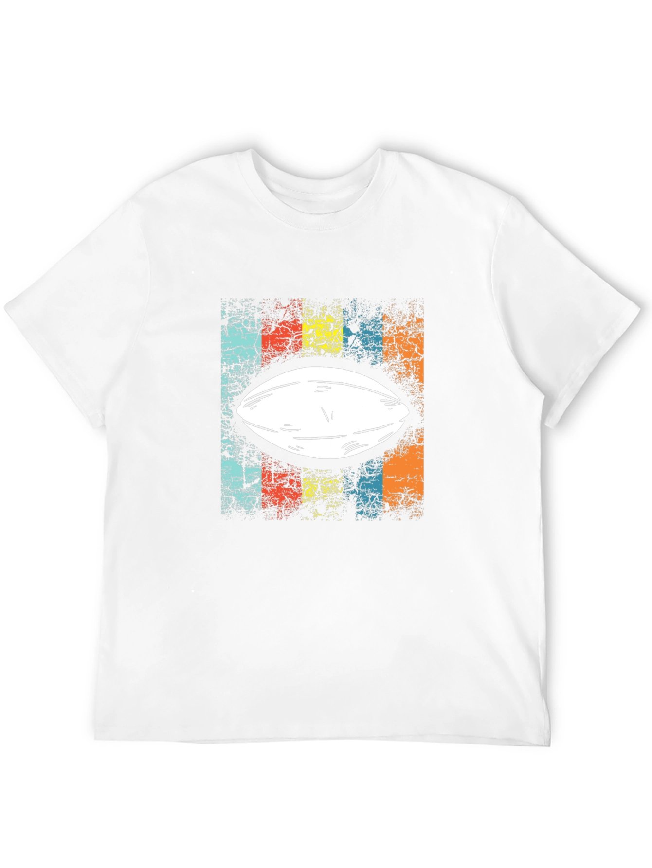 Retro Football T-Shirt - Black Tee