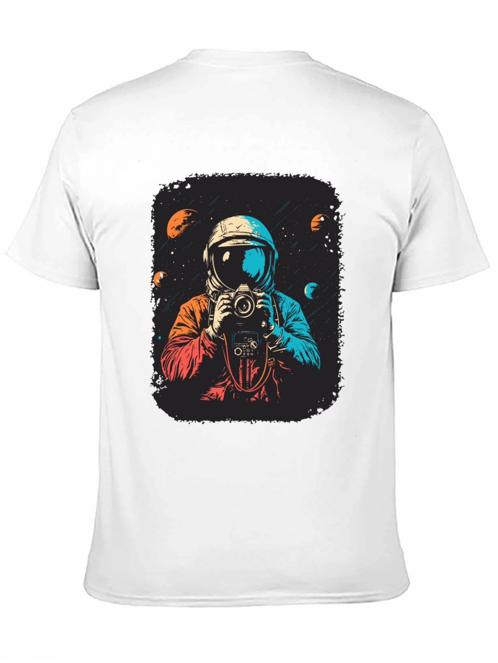 Astronaut Photographer Graphic Tee - Space Camera Shirt