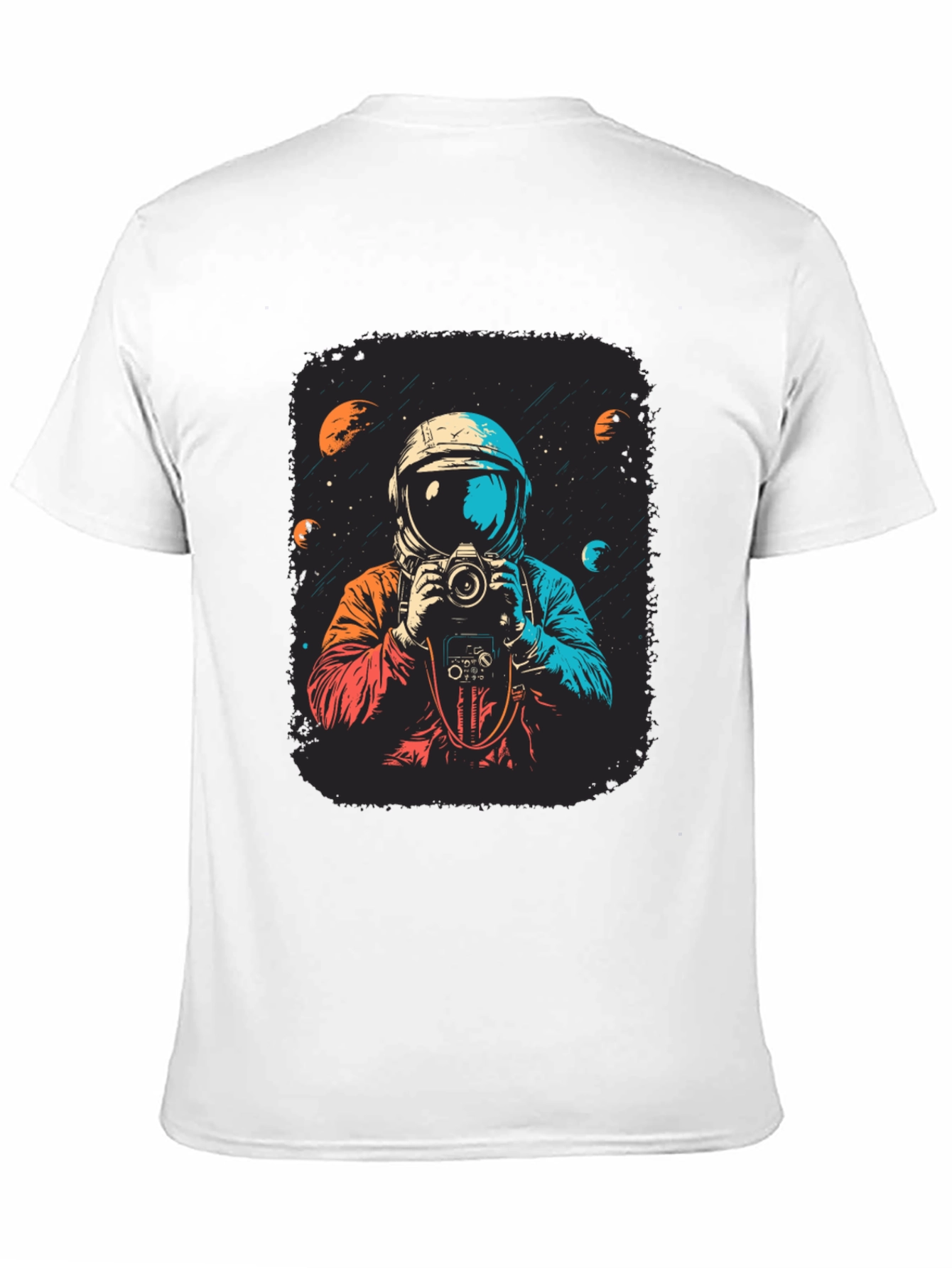 Astronaut Photographer Graphic Tee - Space Camera Shirt