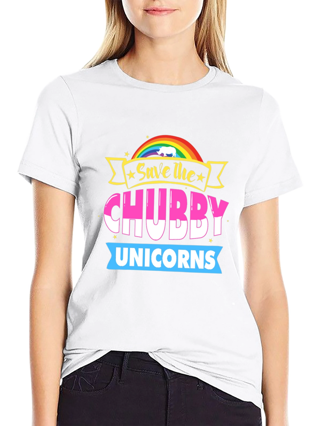Save the Chubby Unicorns Graphic Tee