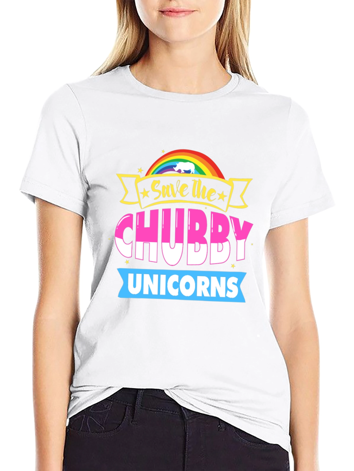 Save the Chubby Unicorns Graphic Tee