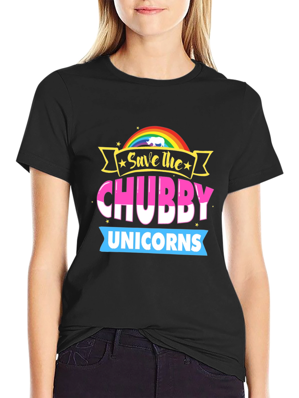 Save the Chubby Unicorns Graphic Tee