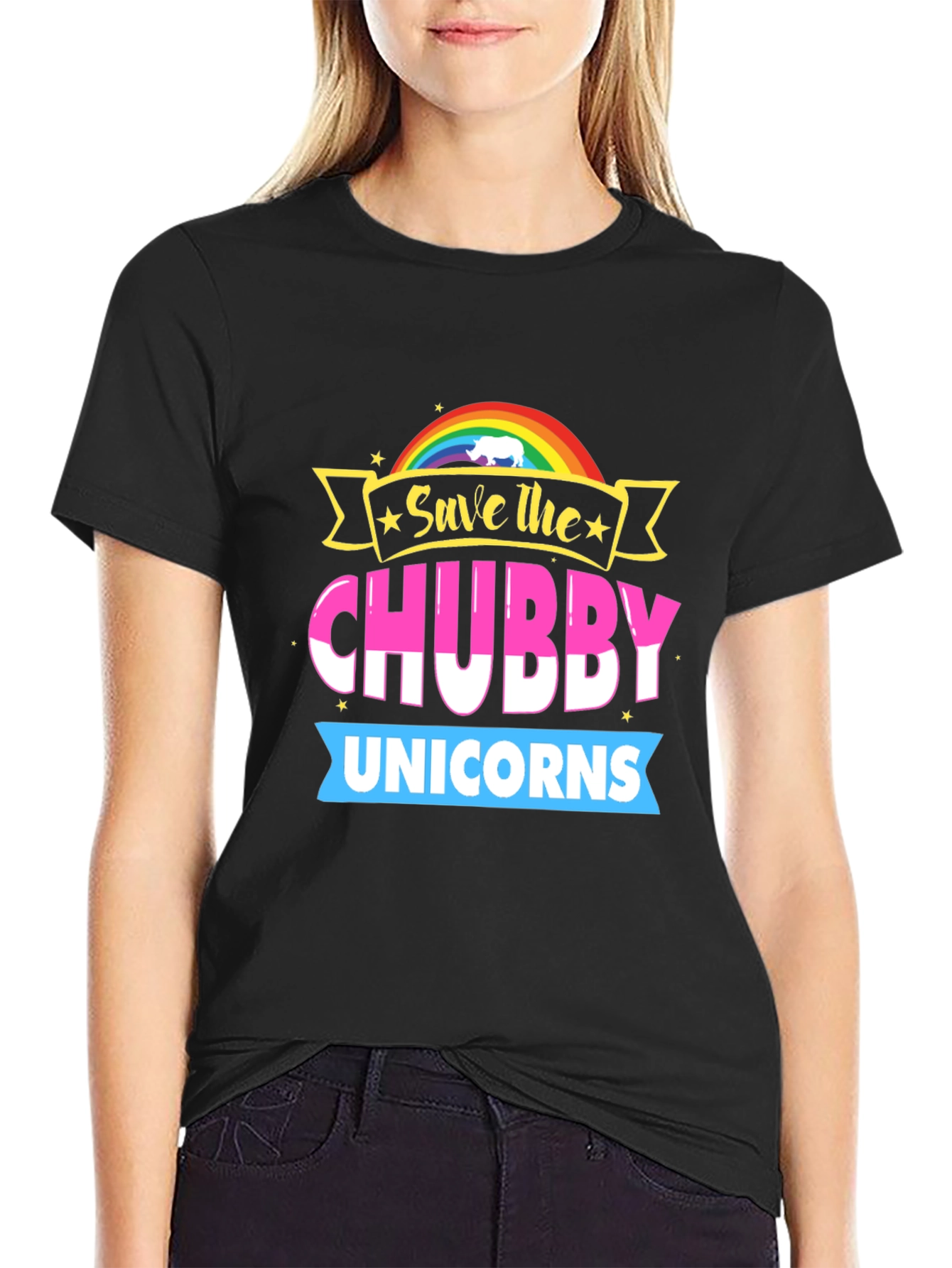 Save the Chubby Unicorns Graphic Tee