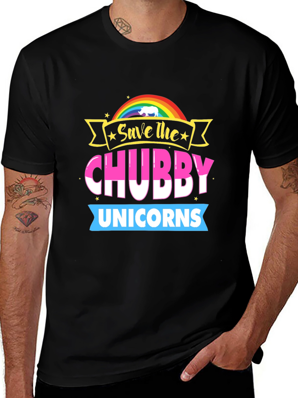 Save the Chubby Unicorns Graphic Tee